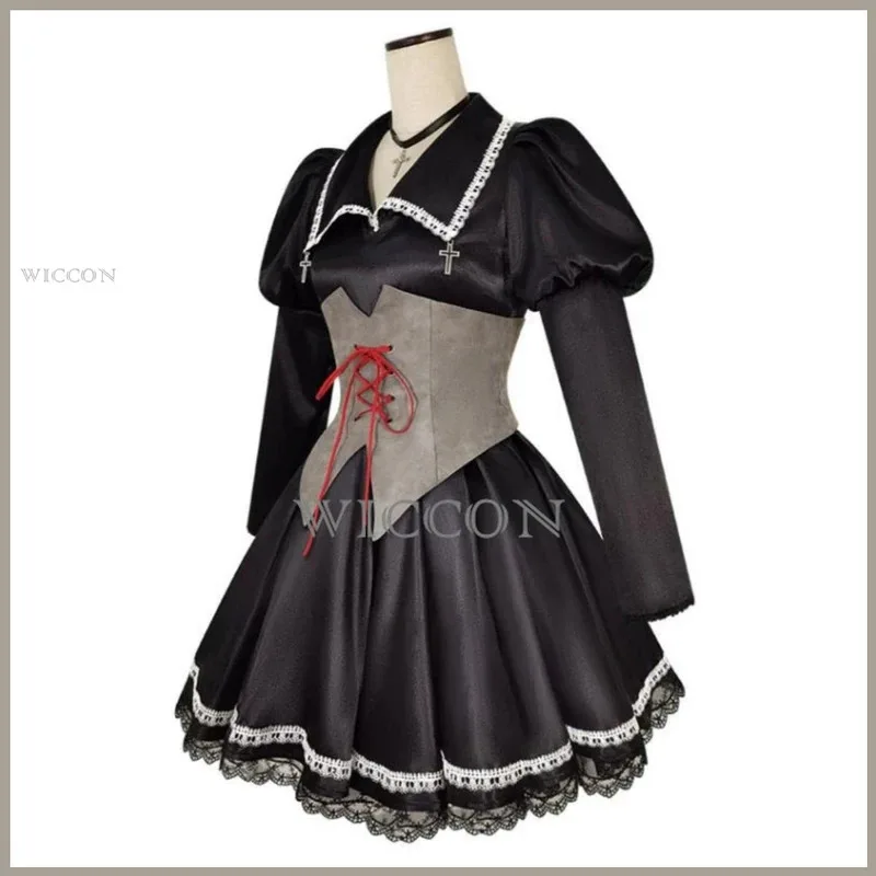 

asdh8@Anime Shugo Chara Tsukiyomi Utau Cosplay Costume Wig Black Evening Dress Lolita Adult Woman Sexy Carnival Christmas SuitCO