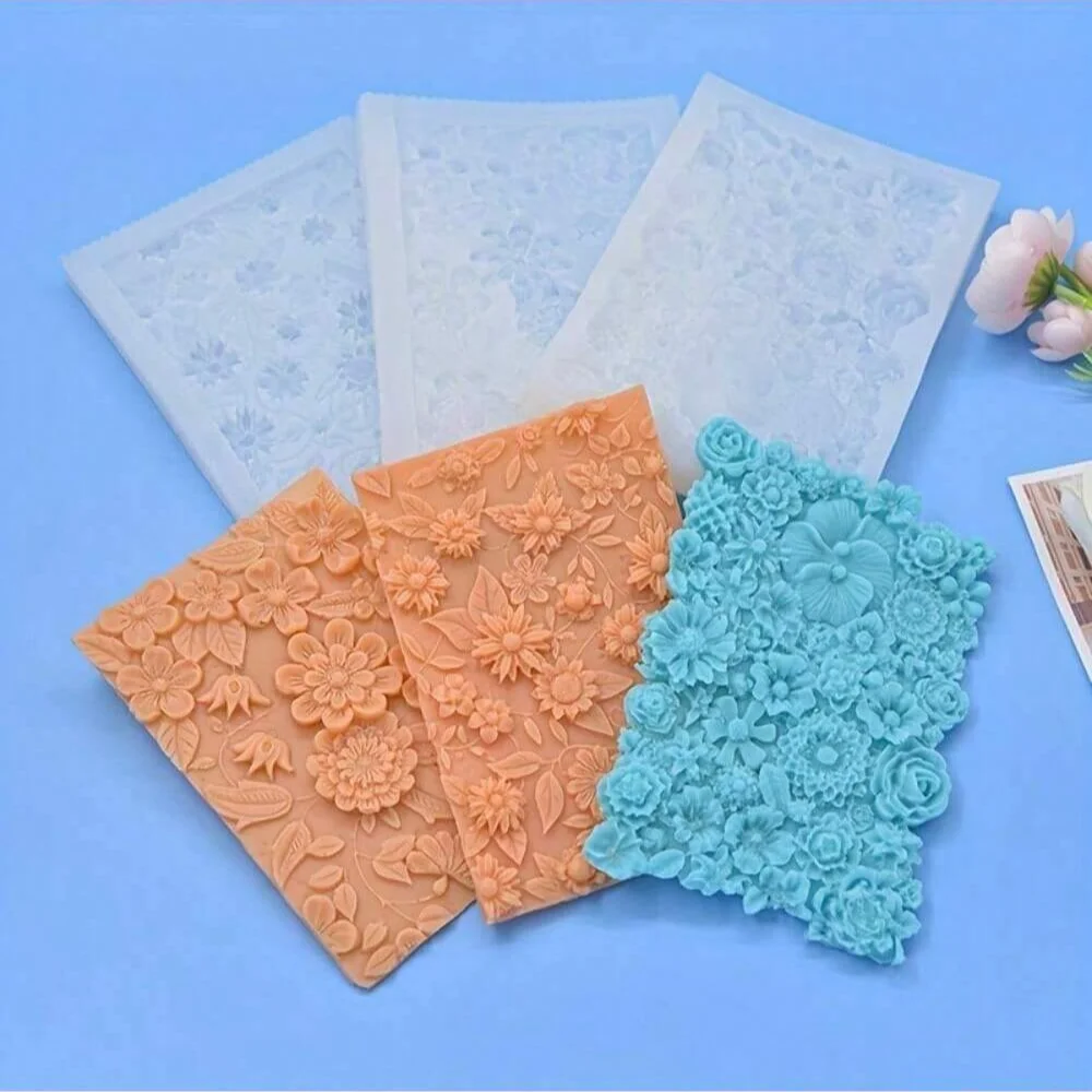 

Flower Platter Silicone Mold 3D Fondant Mold for DIY Pudding Chocolate Candy Dessert Gummy Handmade Soap Bakeware Cake Supplies