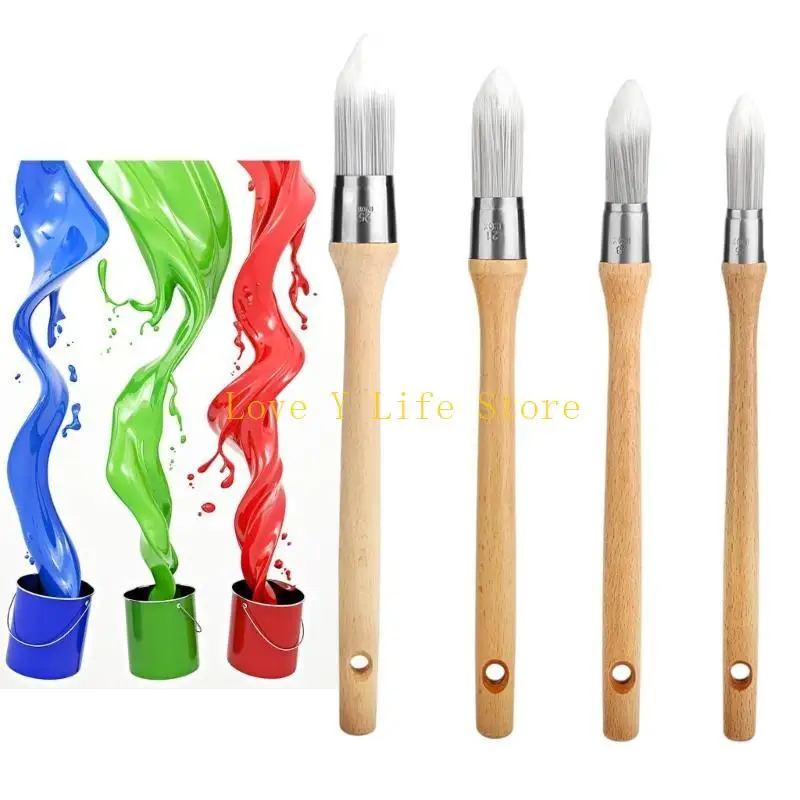 L74C 4PCS يمس بفرش الطلاء فرش محمولة لزوايا الطلاء وحواف الجدار والأثاث