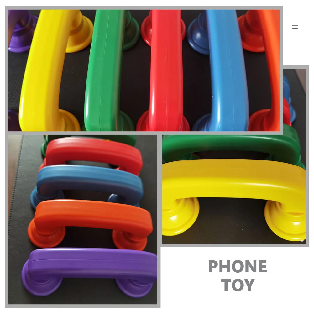 12 Pcs Earpiece Toy Colored Educational Whisper Phones Telephone Receiver Reading Toddler Early Colorful for Classroom