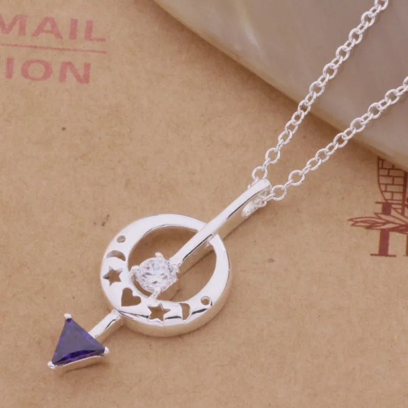 Neue 925 Sterling Silber Halskette mit Anhänger 5A Zirkonia für Damen Hochzeitsschmuck Luxuriöser Modestil Verlobung Hochwertige Geschenke