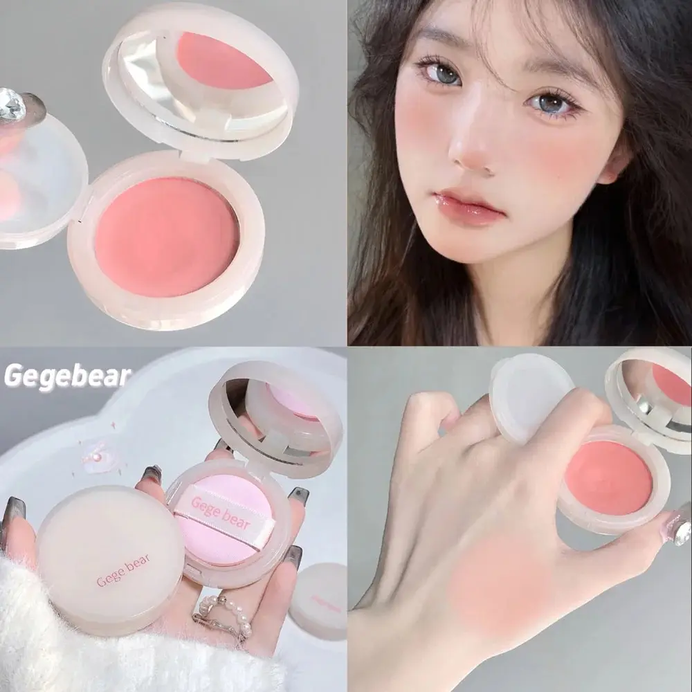 Sweet Color Gege Bear New Design Cushion Blusher Matte Natural Brightening Long-lasting Makeup Powder Blush Cream