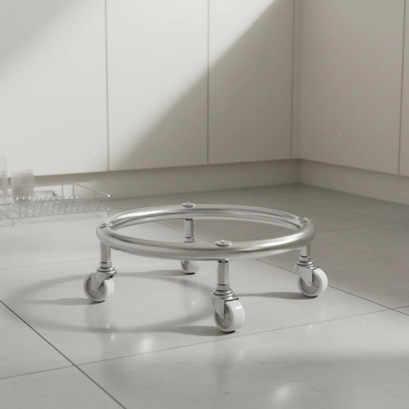 Movable Gas Cylinder Tray Stable Support Rolling Cylinder Tray Gas Cylinder Stand Universal Wheels Easy to Move for Home