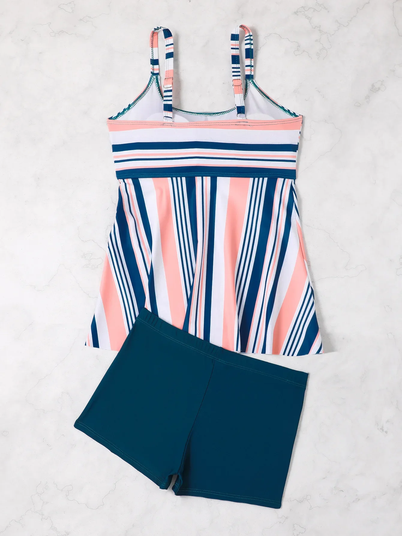 Nuovo costume da bagno donna sexy a righe costume da bagno due pezzi costume da bagno a vita alta tankini con pantaloncini mujer costumi da bagno donna tronco