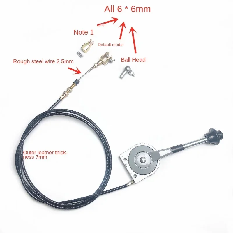 Throttle Cable Modified Wire Controller Manual Excavator Tractor Harvester Universal Thickened Wire SANY ZHONGLIAN KOMATSU