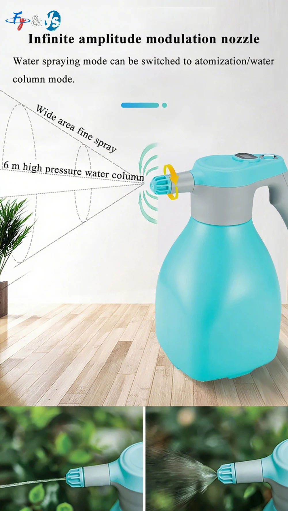 2L Electric Sprayer Mister Automatic Watering Can Bottle for Garden Plant Pressure Sprayer Tool Rechargeable