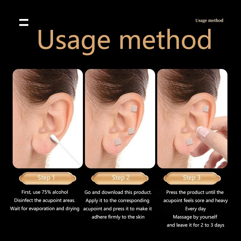 400 بقع الأذن الرعاية بذور الوخز بالإبر الأذني المتاح الأذن ملصقات العلاج بالتدليك إبرة التصحيح الأذني الأذني العلاج #2
