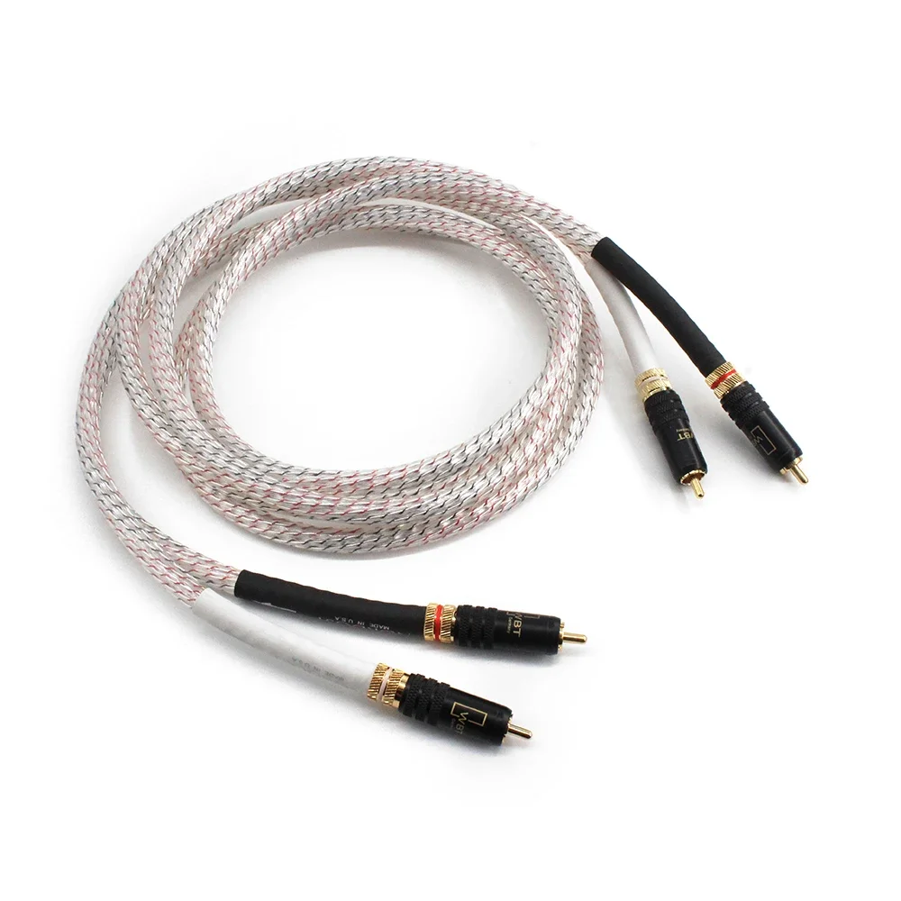 HIFI Nordost Valhalla RCA Cable 7n silver plated RCA interconnect cable with WBT 0144 RCA Plug Gold plated RCA plug connector