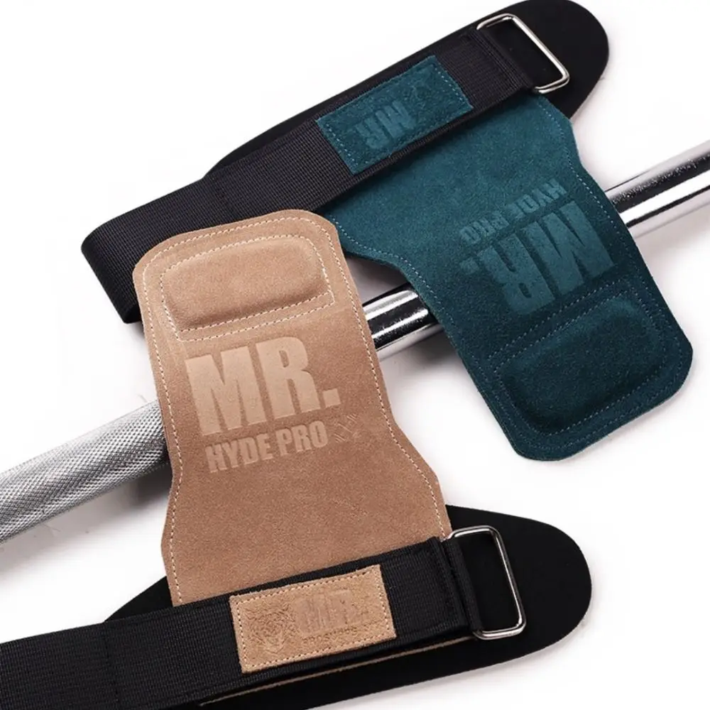 

1 Pair SBR Fitness Power Straps Thicken Leather Weightlifting Wrist Straps Non-slip Adjustable Deadlift Power Straps Pull-ups