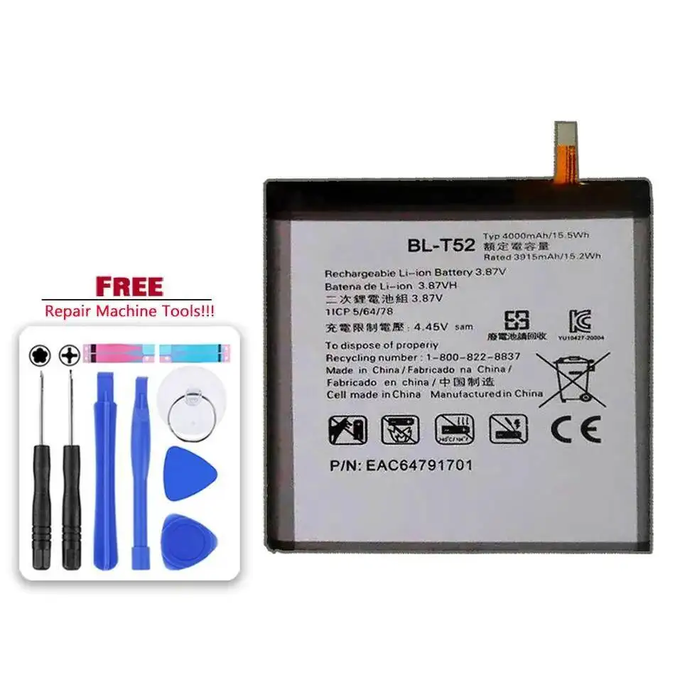 

4000Mah For LG Wing 5G LMF100N BL-T52 Safe High-Efficiency Mobile Phone Battery