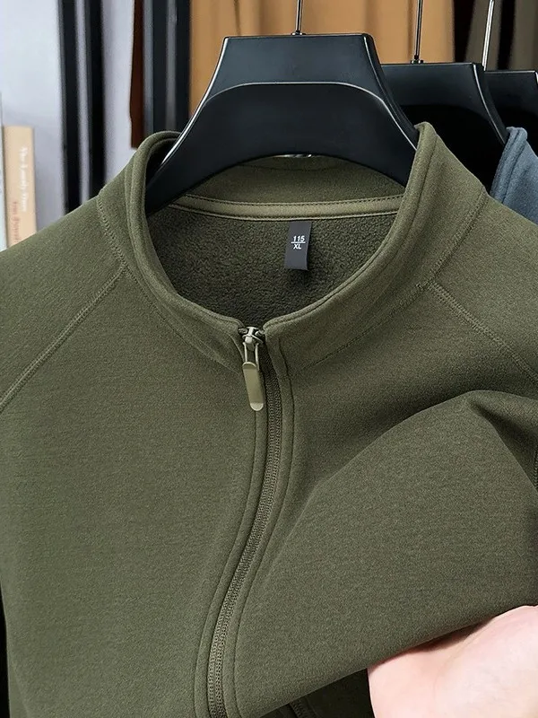 

Men's Hoodie Sweatirt Casual Mid-Century Stand Collar Color Open Cardigan Comfortable Breathable Spring Autumn Jaet