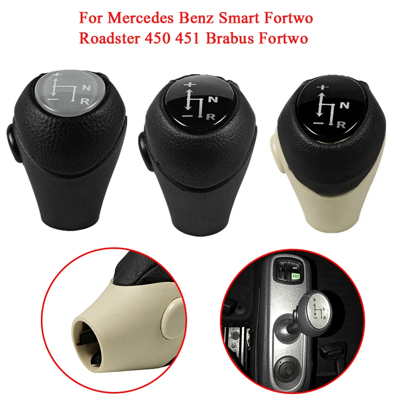 

For Benz Smart City-Coupe 450 ForTwo Cabrio Coupe Roadster 450 451Car Leather Automatic Gear Shift Knob Shifter Lever Stick Pen