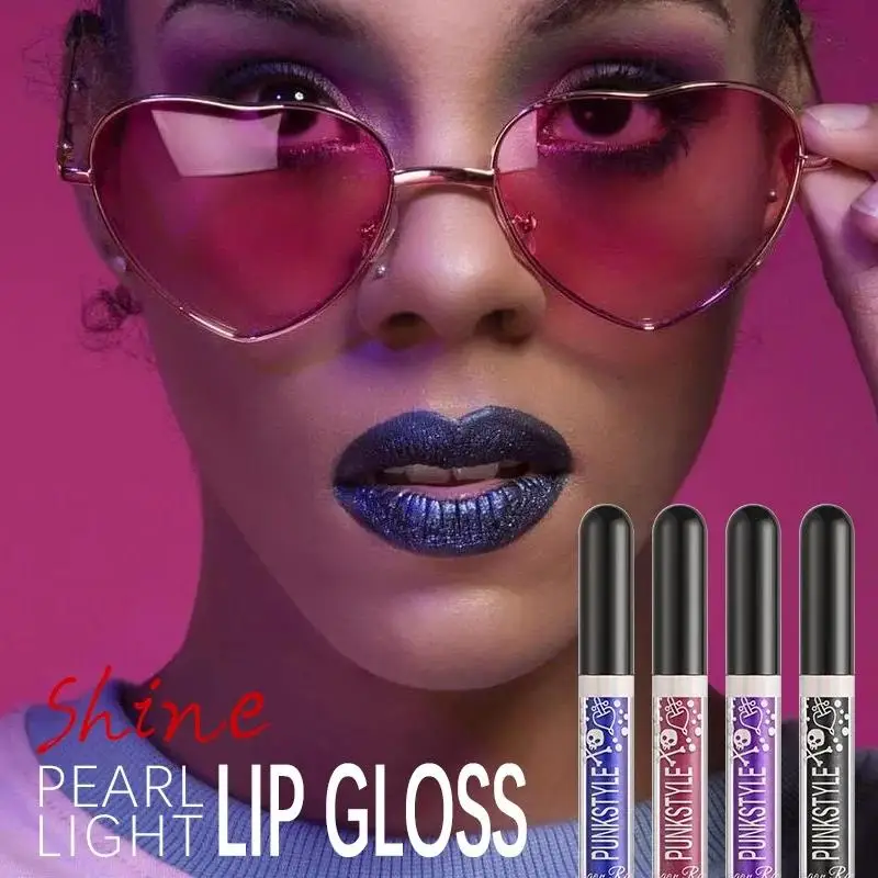 Zestaw: Halloweenowa diamentowa brokatowa matowa pomadka w płynie, długotrwała, wodoodporna, błyszcząca metaliczna pomadka w sztyfcie.