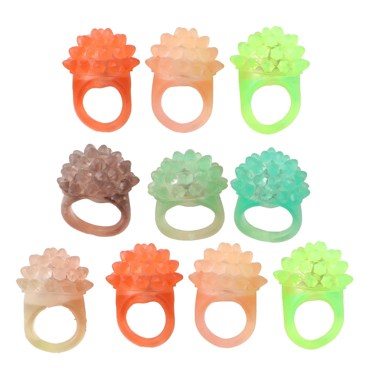 

10 Pcs Glowing Strawberry Ring Rings Luminous The Toy Party Finger Flashing Child