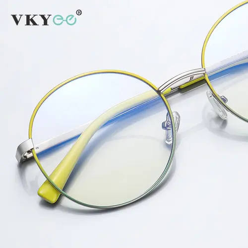 Imagen 2 del producto VICKY, gafas graduadas redondas Retro para miopía, hipermetropía para mujeres, lectura CR39, montura de gafas ópticas antiluz azul PFD3082