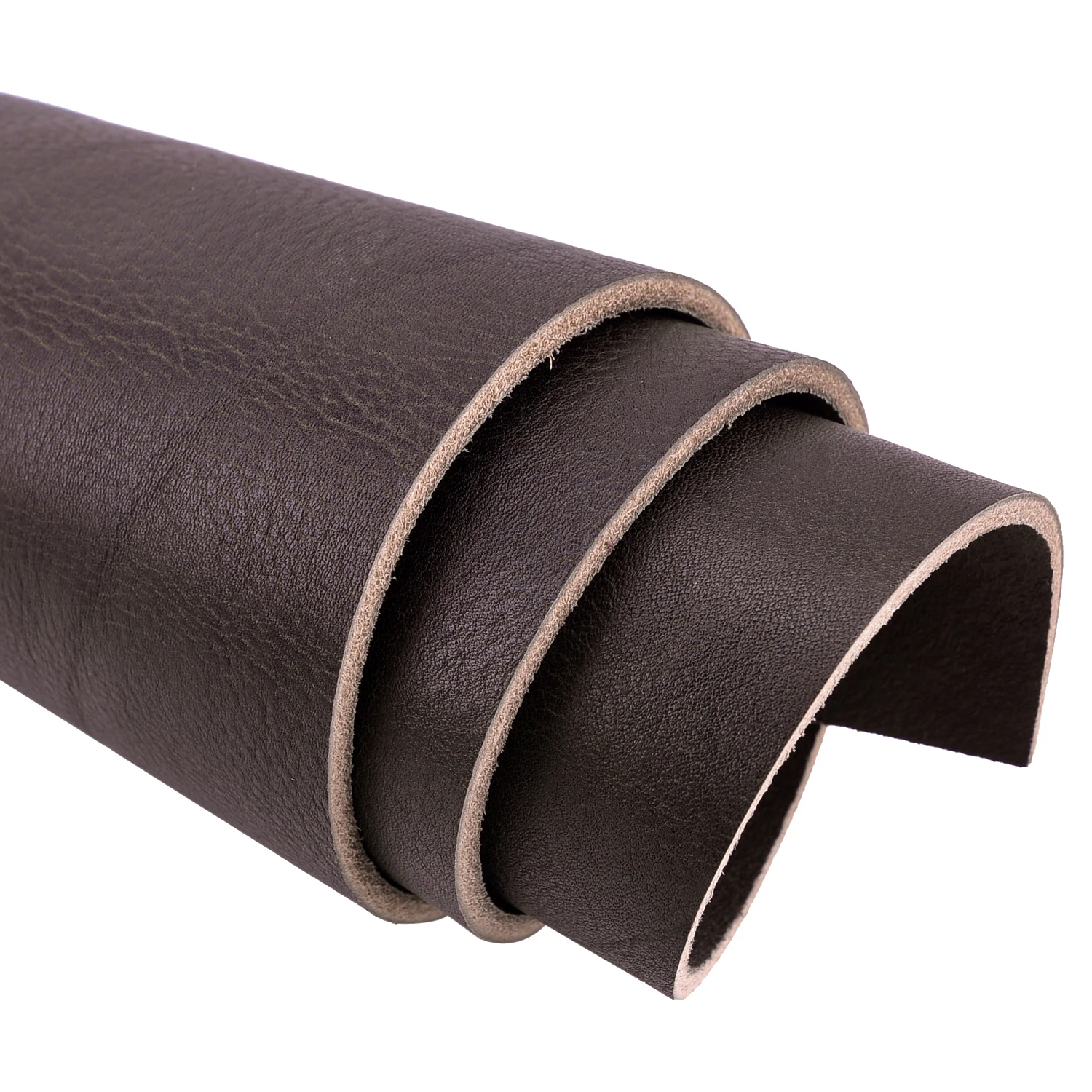 

8/9oz (3.0 -3.5mm ) Brown Tooling Leather Sheets Natural Texture Cowhide Pieces