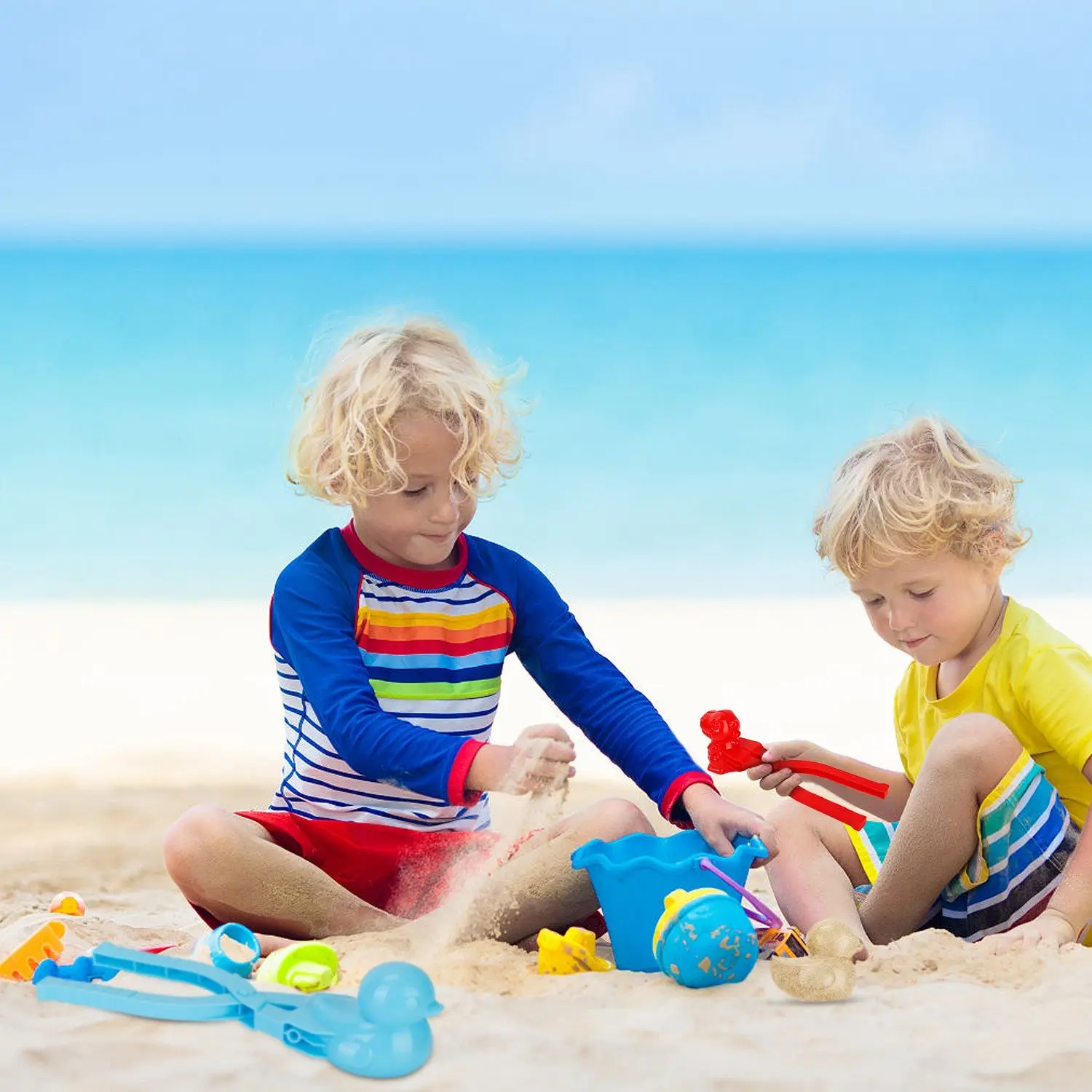 4 pçs fabricantes de bola de neve conjunto clipe moldes de neve brinquedos praia areia brinquedo com alça para atividades de inverno de luta na neve