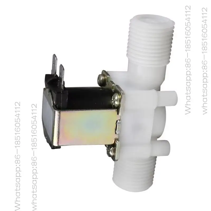 Plastic solenoid valve 4 points four points external thread G1/2 DN15 normally closed normally open water inlet valve drain