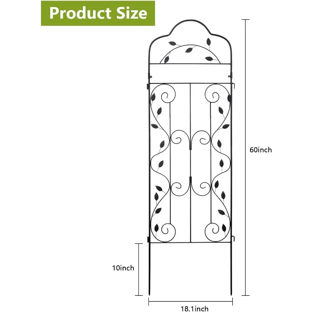 โครงตาข่ายโลหะสำหรับปลูกต้นไม้แบบขยายได้ ขนาด 60x18 นิ้ว แพ็ค 4 ชิ้น สำหรับพืชเลื้อย ทนทาน ป้องกันสนิม