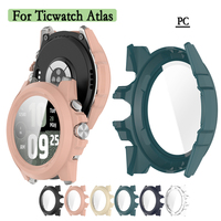 For Ticwatch Atlas 2 in 1 Watch Case Full Coverage Screen PC Hard Cover With Tempered Glass Screen Protector For Ticwatch Atlas