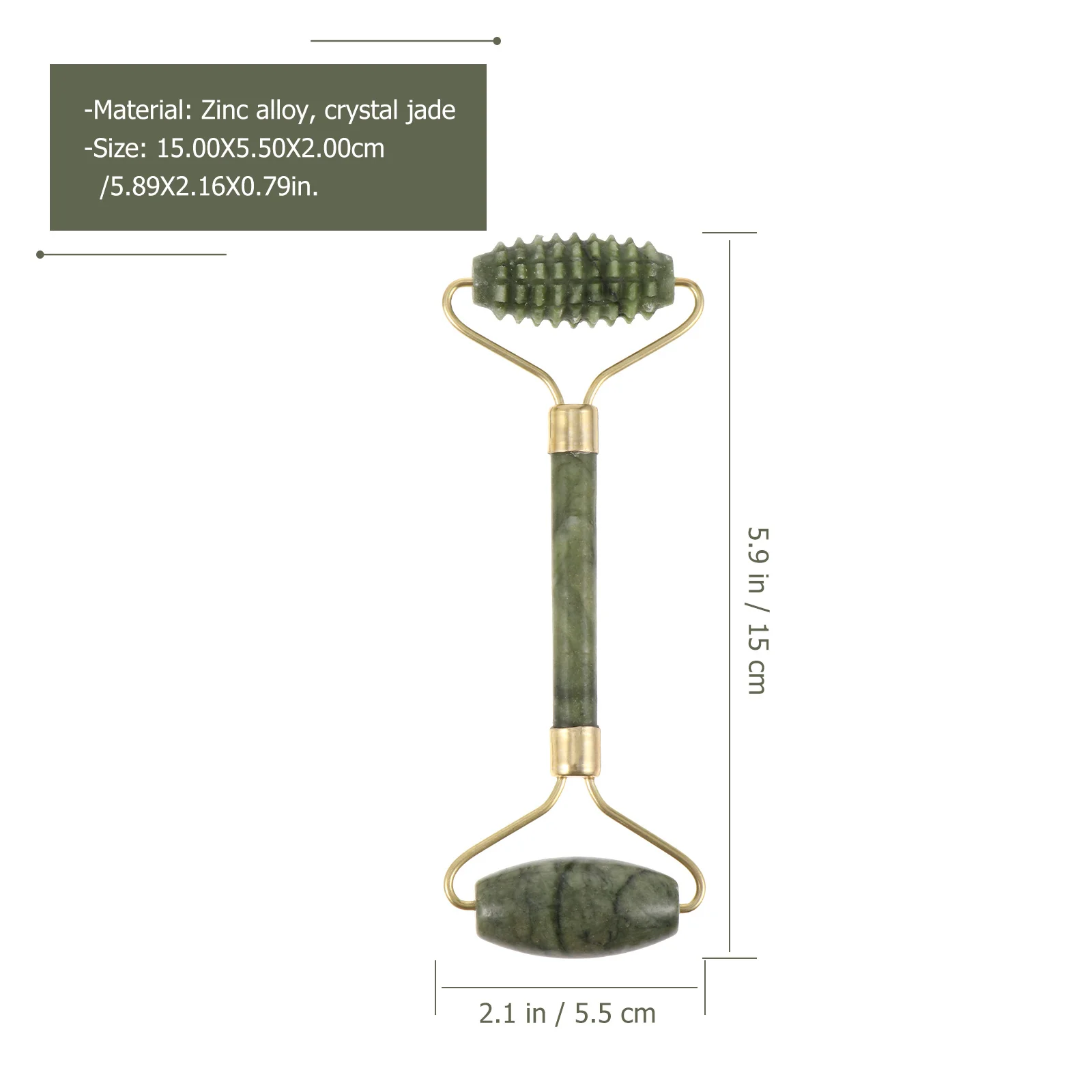 2Pcs Premium Jade Roller Facial Massager Gua Sha Tool for with Cream Absorption Cooling Relaxing Long Lasting Easy