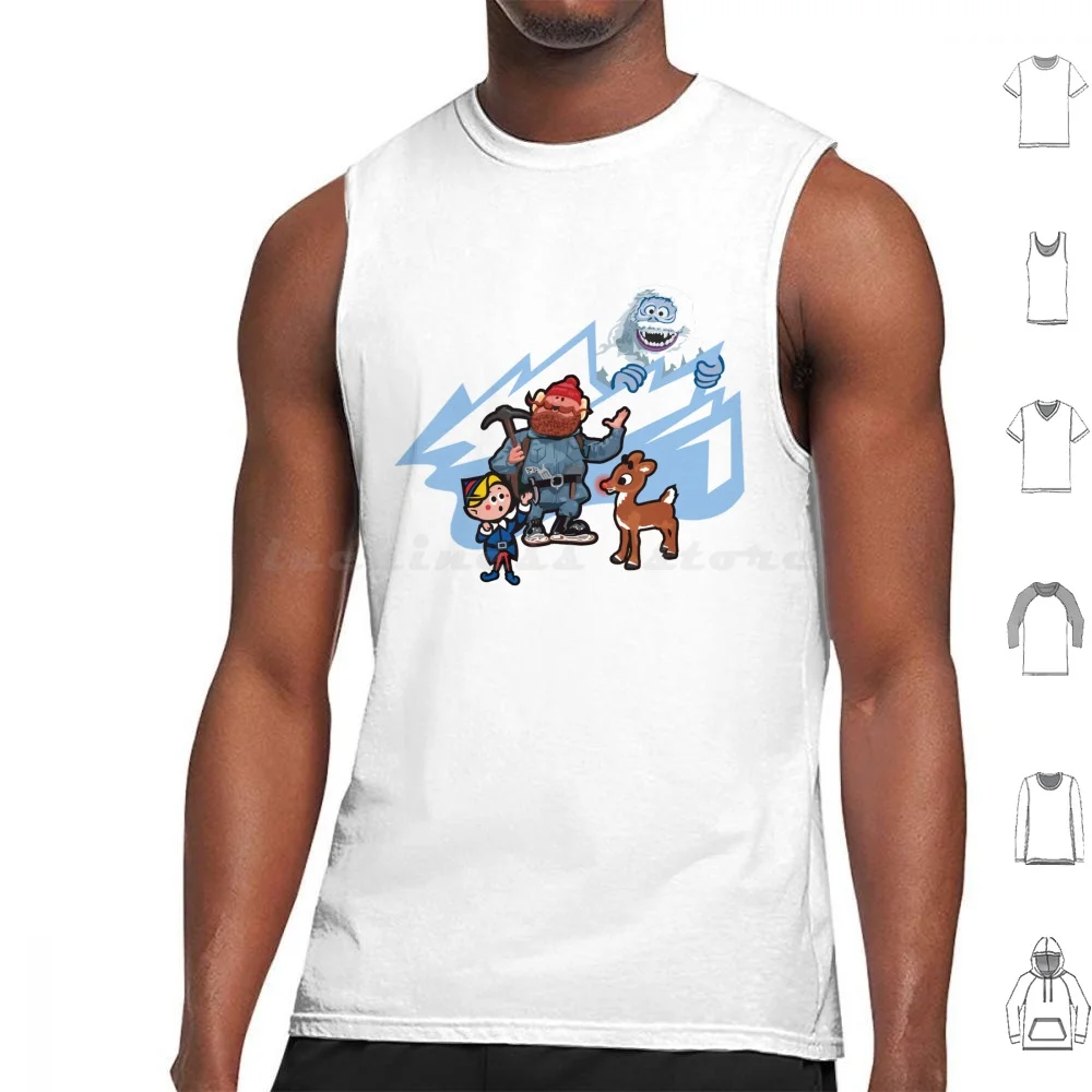 Rudolph-Douse The Light! Tank Tops Vest Sleeveless Classic Rudolf Rudolph Christmas Yukon Bounce Rudolf Santa Snow