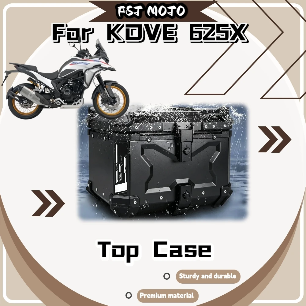 For Kove 625X 45L/55L Quick‑Release Aluminum Top Case IP66 Rain‑Proof Large Capacity For Riding Gear Mod Accessories