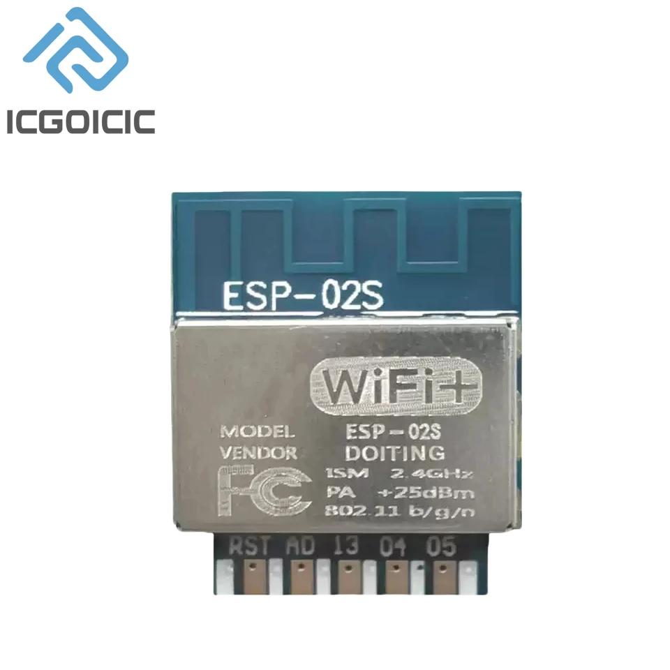 1-10pcs ESP-02S Wi-Fi Module Serial Golden Finger Package ESP8285 Wireless Transparent Transmission Compatible With ESP8266