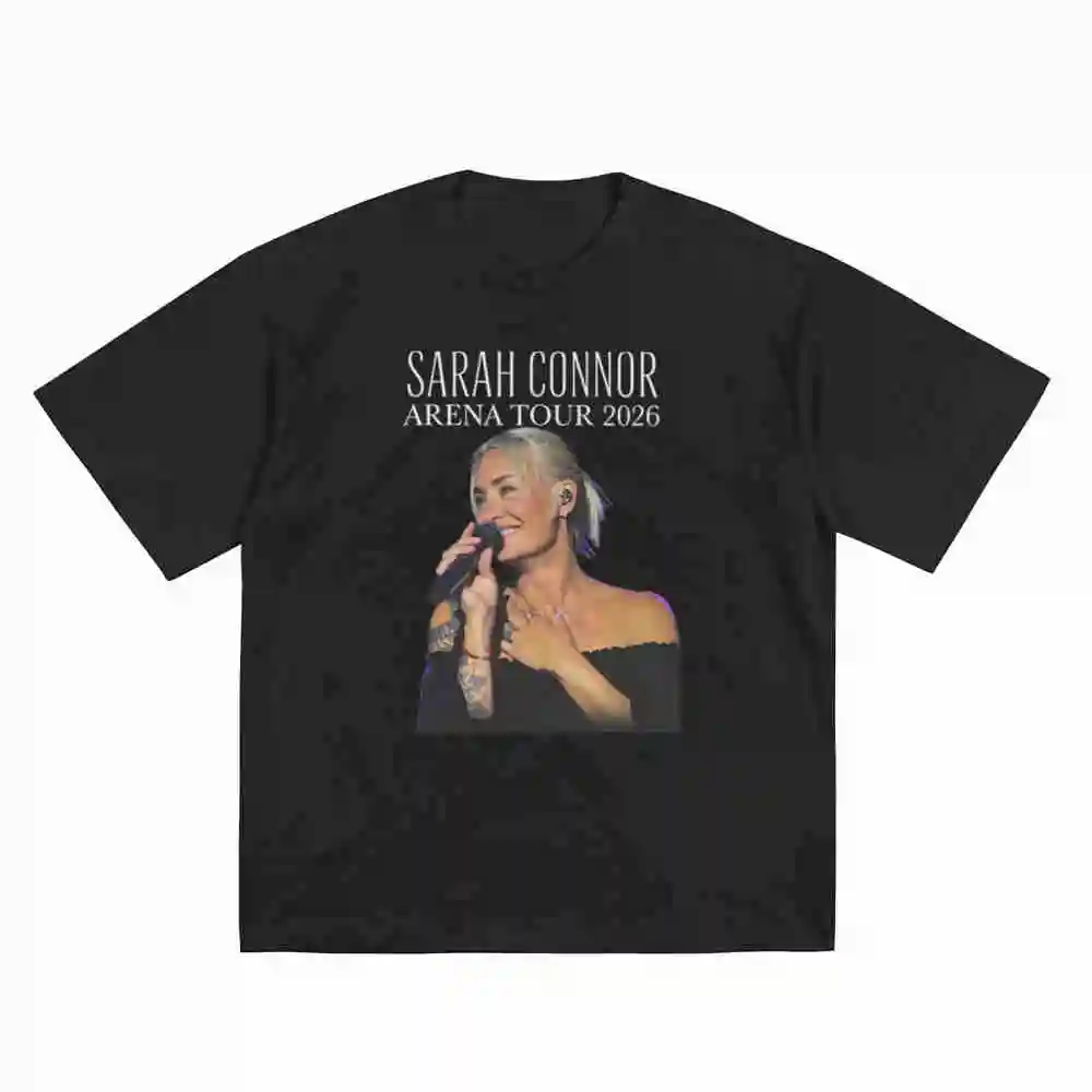Sarah Connor 2026 Open Air Edgy Short Sleeve Tee 100% Cotton T-Shirt