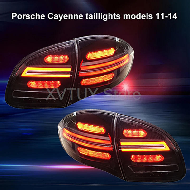 

Задние фонари для Cayenne 2011-2014, светодиодный светильник в сборе, обновление внедорожника, черные задние фонари, указатель поворота, стоп-сигнал, аксессуары, принадлежности для автомобиля