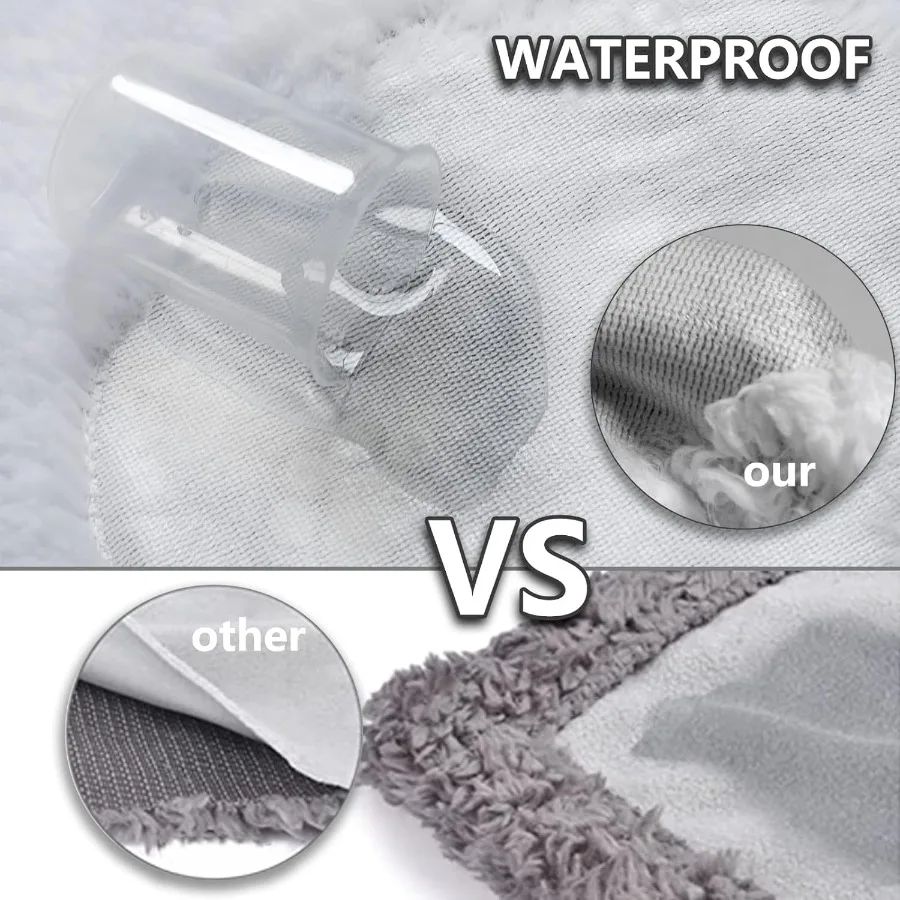 Coperta per cani impermeabile con stampa di motivi, super morbida, calda e soffice, per divano, per auto, protezione per letto, a prova di urina, lavabile, per esterni