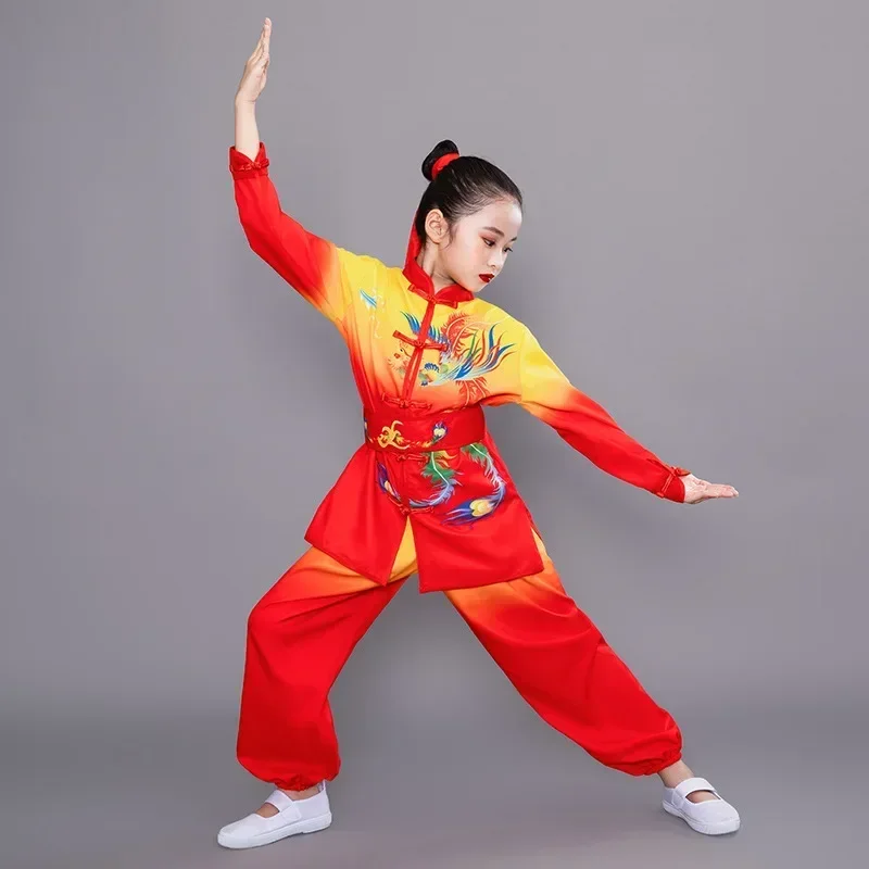 Uniforme de kungfú chino para hombres y niños, conjuntos de Wushu para niños, conjunto de Tai Chi, disfraces de artes marciales, traje para niña, ropa para madres y niños