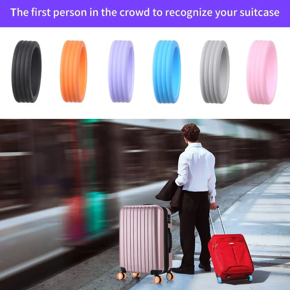 4/8PCS/Set Silicone Luggage Wheels Protector Suitcase Parts Axles Reduce Wheel Wear Suitcase Wheels Protection Cover