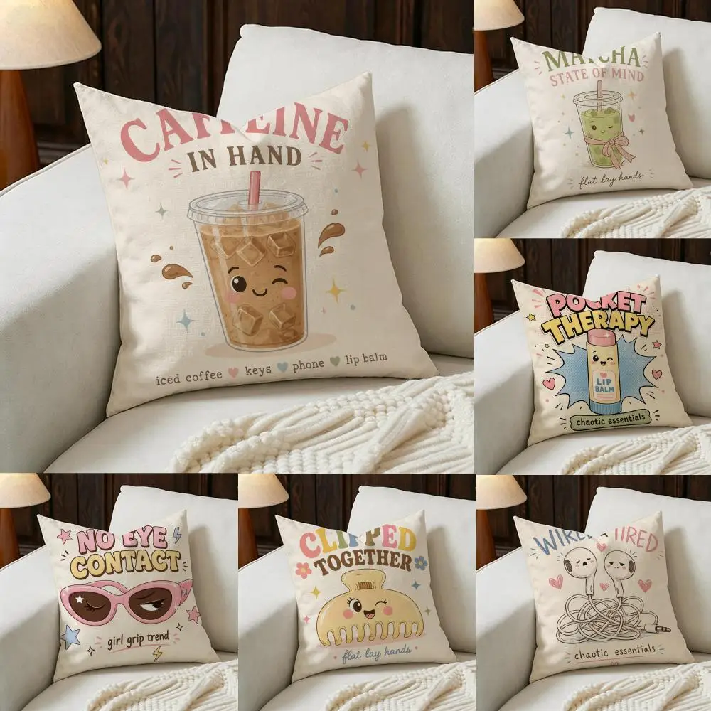 taste Now Boarding Cushion Cover Natural Linen Pillowcase Set, All-in-One Decor for Sofa, Bedroom & Chair