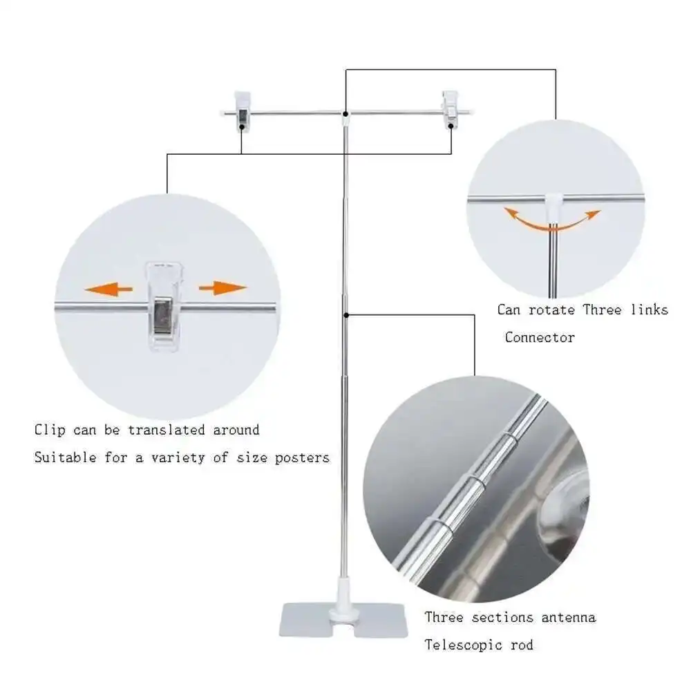 Desktop Poster Rack Pop Poster Banner t Table Display Stand Holder Advertising Commodity Pricetag Sign Label Holder Clip Clamp
