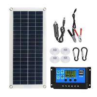 Solar Panel Set 10W/30W/100W 10A-100A Solar Charge Controller 12V Power Charger For RV Battery Boat Caravan Motorcycles Phone