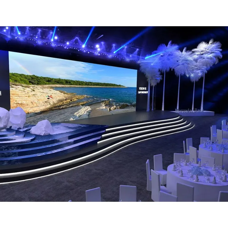 Ultra Fine Pitch P1.53 Indoor LED Display 640x480mm 7680Hz High Refresh Rate Stage Video Wall for Live Broadcasting