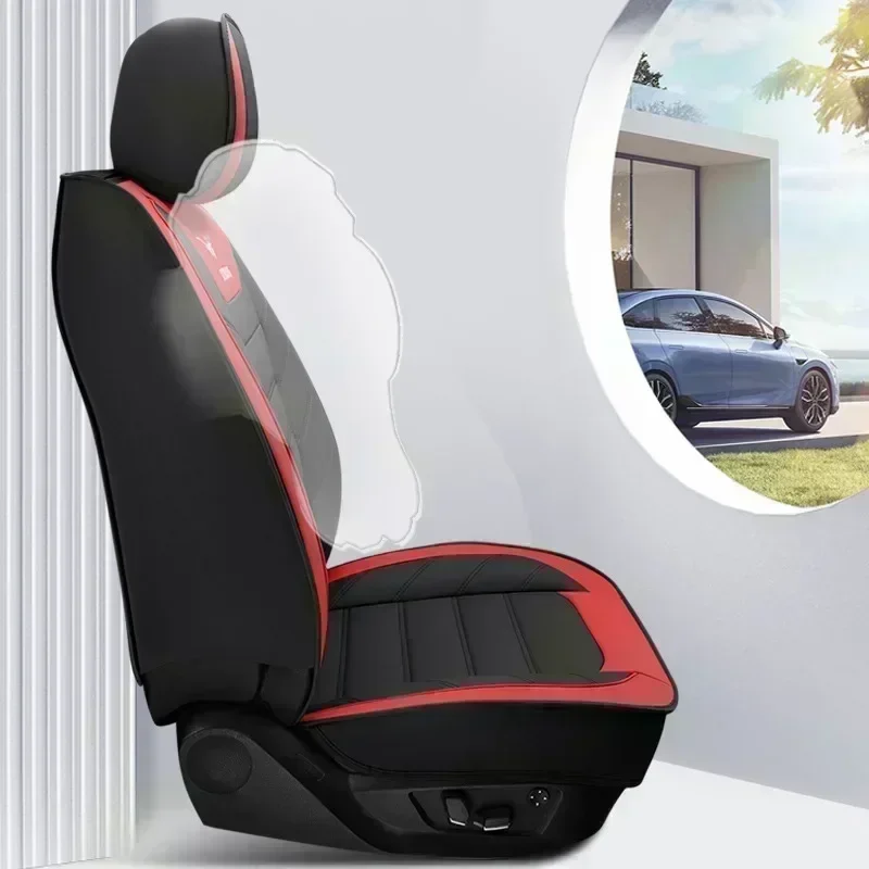 غطاء مقعد سيارة تويوتا تاكوما مقاوم للماء ومقاوم للاهتراء من جلد البولي يوريثان مريح بخصر ثابت غطاء كامل 5 مقاعد