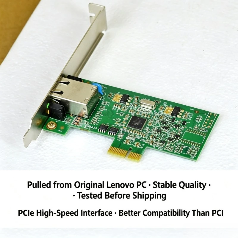 Original Factory Wired Gigabit PCIe X1 Ethernet Adapter, Desktop Internal High Speed Network Card Support PXE Diskless Boot