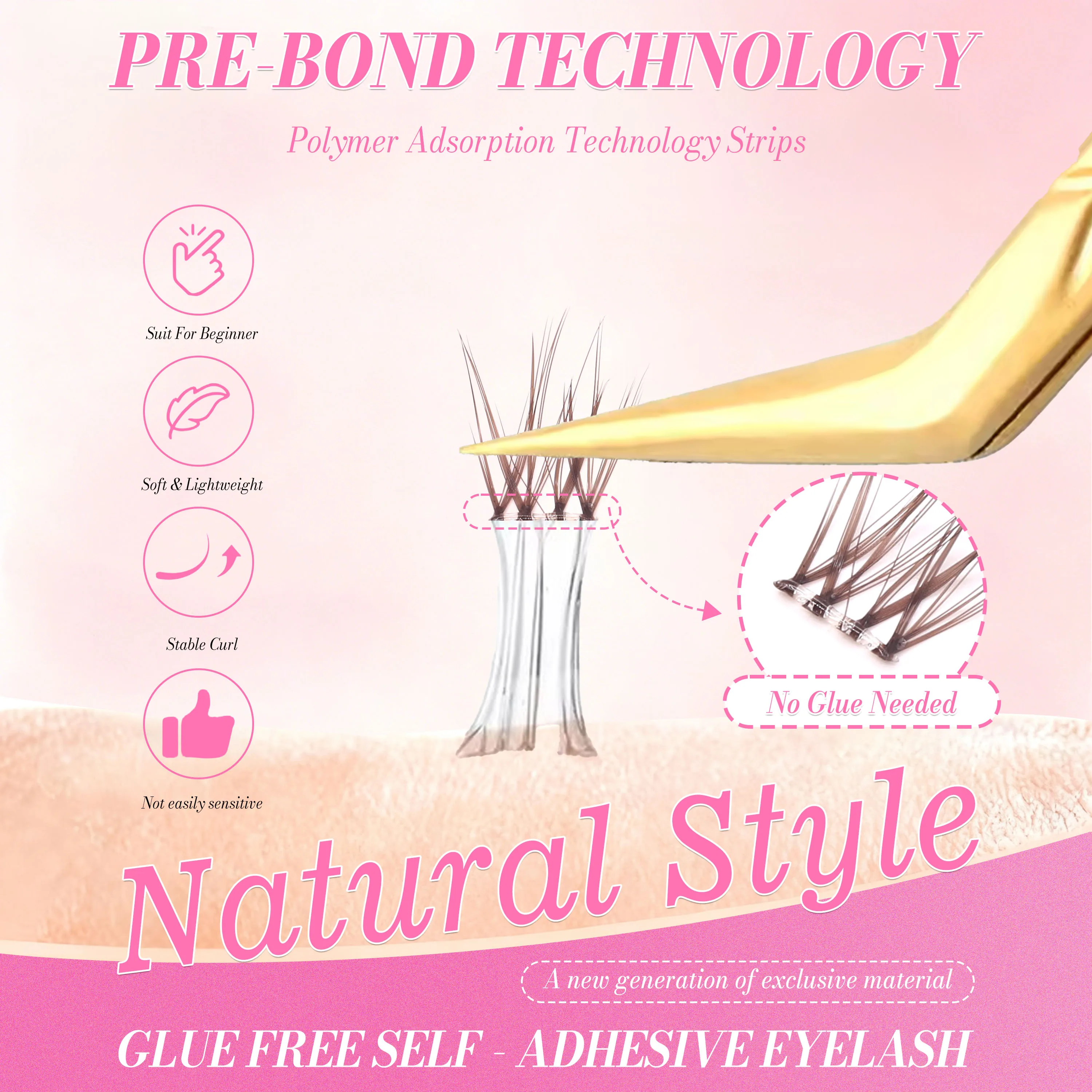 64 クラスター DIY グルーフリーまつげエクステンション - Eyelash Extension For Big Eyes のレビューと価格