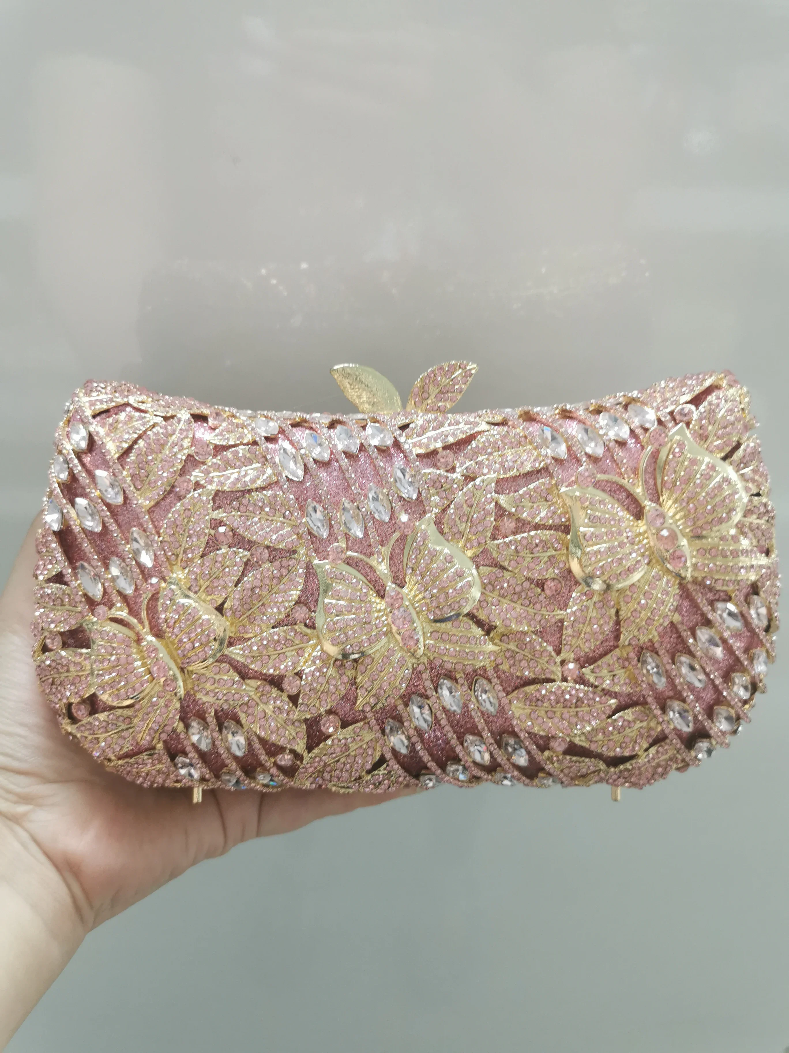 

XIYUAN Elegant Women Green Crystal Evening Bags Clutch Purse Wedding Pink Rhinestone Clutches Bags Party Blue Diamond Handbags