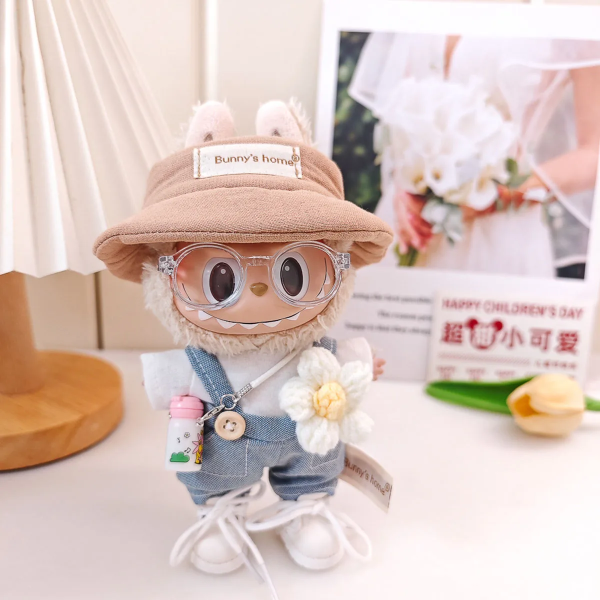 For Labubu Stylish Accessories Transparent Candy Glasses Colored Sunglasses