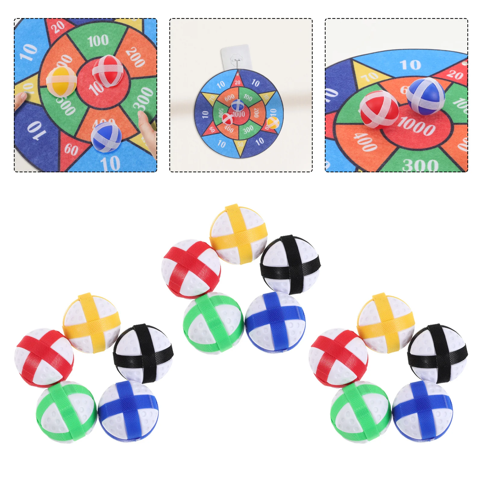 

30Pcs Sticky Balls for Kids Dart Board - Lightweight Replacement Game Accessories for Indoor Outdoor Fun Hand-Eye Coordination