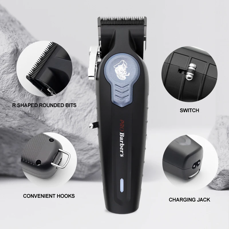 Manufacturer Cordless USB Rechargeable Electric High speed of  Hair Trimmer Set Professional Barber Clipper Set