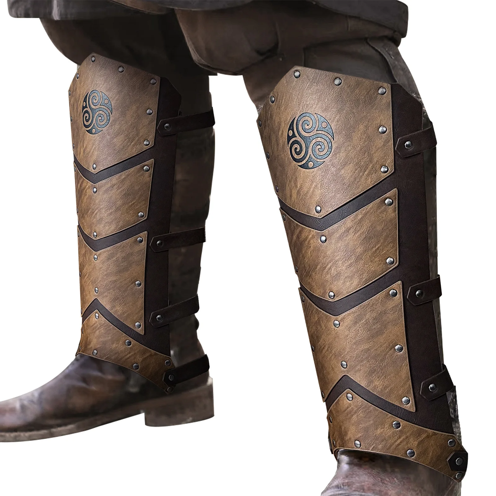 

Средневековый Ренессанс Ретро Рыцарь Викингов Броня для ног Кожаные защитные приспособления для ног Хэллоуин Косплей Реквизит Аксессуары