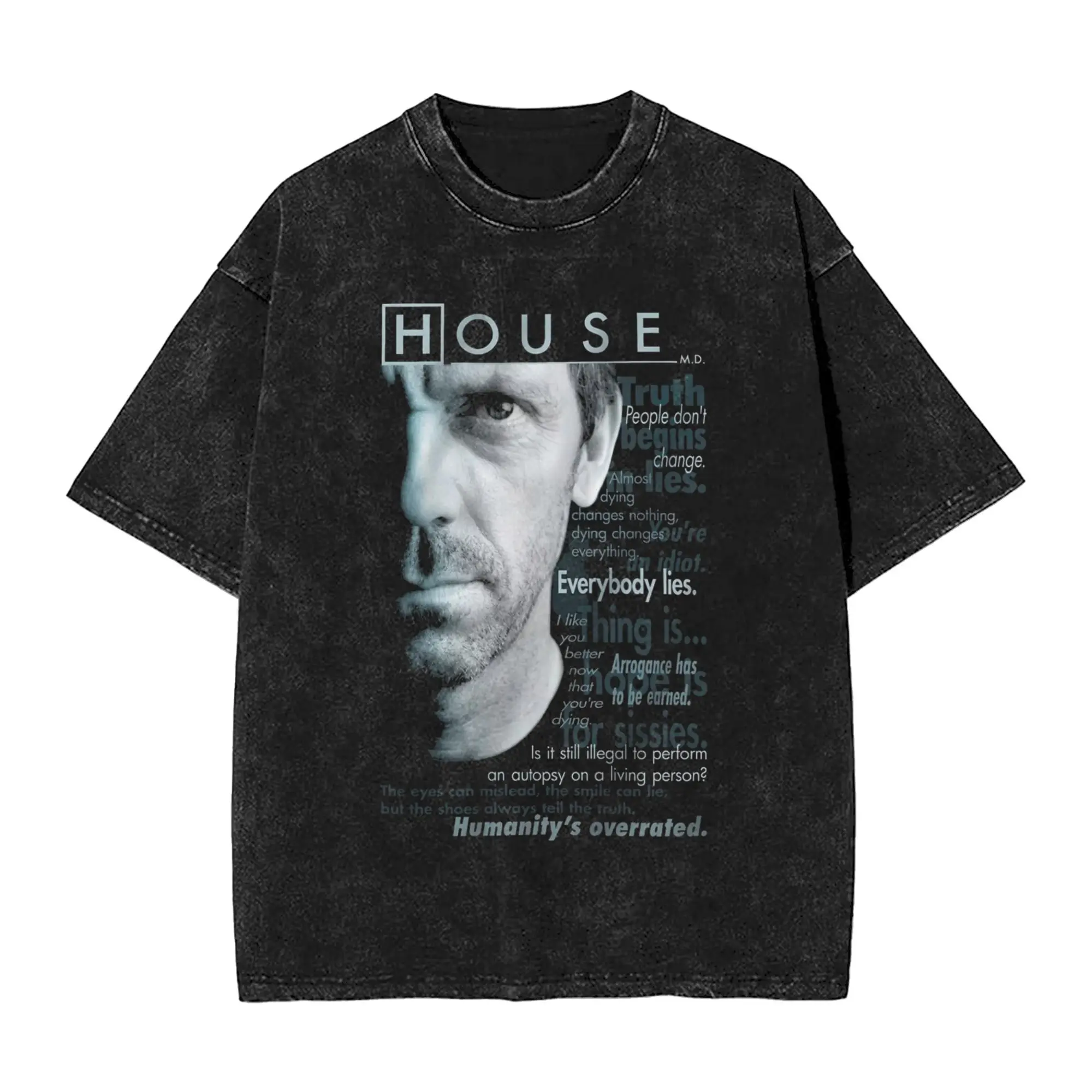 

Trevco Dr Gregory House I Don't Like Anyone футболки летняя футболка в стиле Харадзюку для мужчин одежда с короткими рукавами и принтом