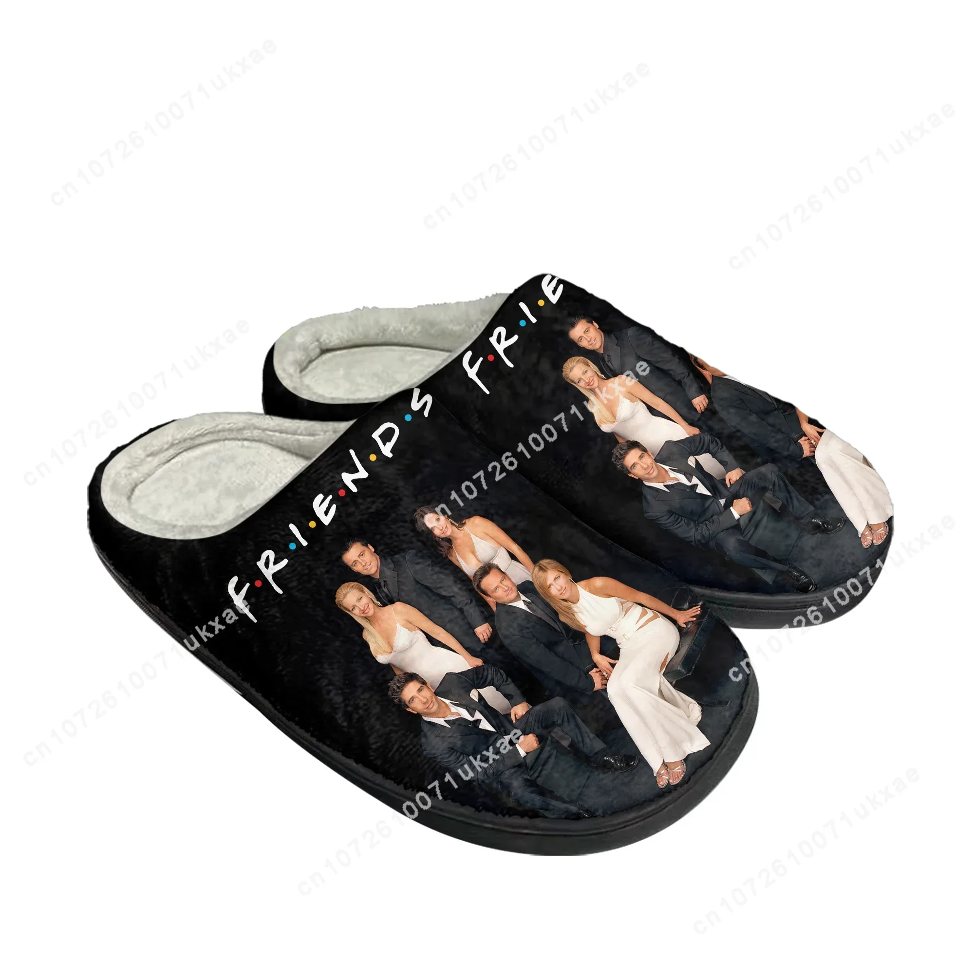 Friends Cotton Slippers Central Perk Coffee TV Show Home Mens Womens Plush Bedroom Casual Keep Warm Shoes Indoor Customized Shoe