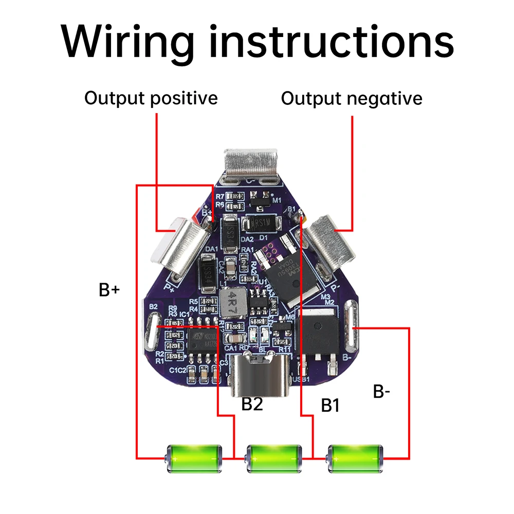 2mos 12.6v bms li-ion placa de proteção de bateria de lítio 18650 power bank balanceador placa equalizadora de bateria para furadeira elétrica