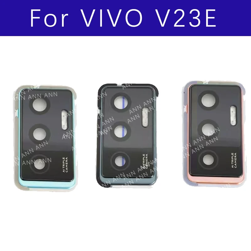 For vivo V23e 5G Rear Back Camera Glass Lens Cover With Frame Bezel Replacement V2126