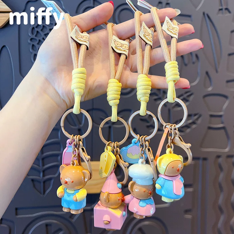 Kawaii ميفي بوريس دمية الخبز البيت المفاتيح الظهر التعبئة والتغليف الديكور سيارة المفاتيح الفتيان والفتيات هدايا عيد الميلاد #2